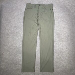 Levis 511‎ Tech Pants Mens 34x33 Slim Fit Straight Leg Olive Green Stretch